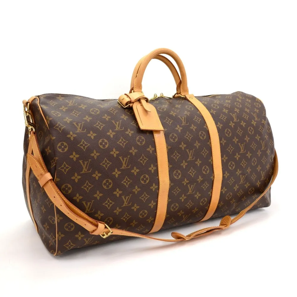 Keepall 60 Bandouliere Monogram Canvas Travel Bag