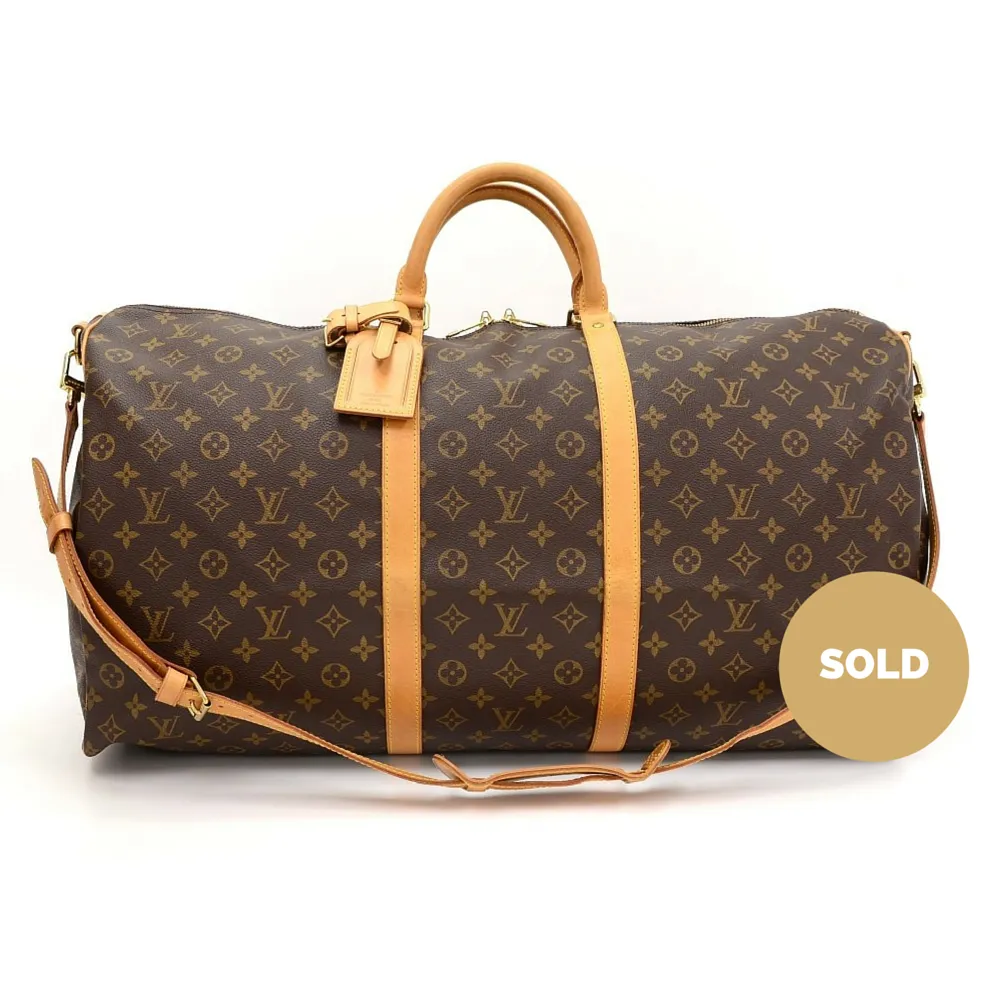 Keepall 60 Bandouliere Monogram Canvas Travel Bag
