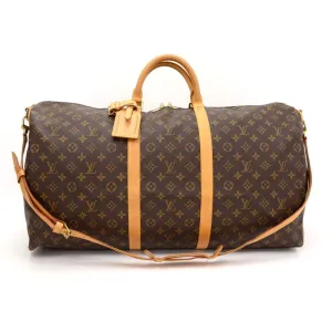 Keepall 60 Bandouliere Monogram Canvas Travel Bag