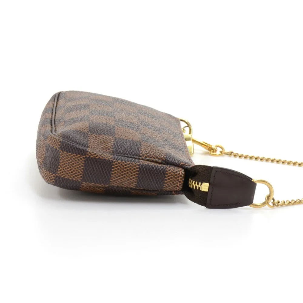 Mini Pochette Accessoires Damier Ebne Canvas Evening Bag