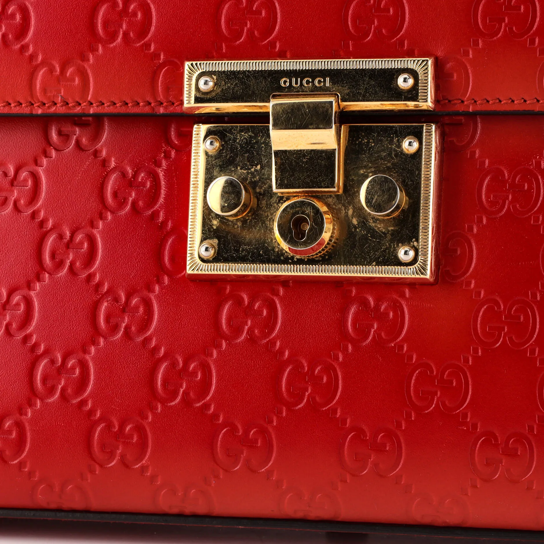 Padlock Top Handle Bag Guccissima
